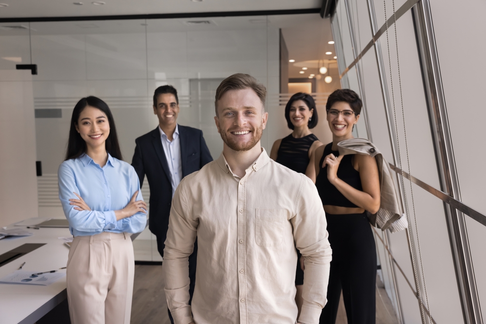 Five,Diverse,Young,And,Mature,Ambitious,Teammates,,Corporate,Staff,Members